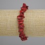 Coral Chip Bracelet, 8-11×2.5 mm chips, 18 cm length ± stretchy
