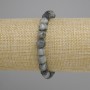 Bracelet Hawk's Eye Faceted Cube, diameter 7-8mm, length 18cm ± stretch