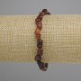 Garnet Hessonite Bead Bracelet, faceted, diameter 7-10×5-6, 5mm±, length 18cm±, stretch