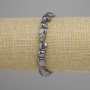 Hematite Bead Bracelet, faceted, diameter 6-10×7-7, 5mm±, length 18cm± stretchy