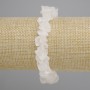 Bracelet Mountain Crystal Unpolished Stone, diameter 8-14×5-7mm +-, length 18cm +-, stretchy