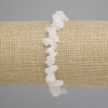 White quartz chip bracelet, 6-12×4-6mm, length 18cm, stretch