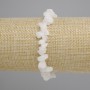 White quartz chip bracelet, 6-12×4-6mm, length 18cm, stretch