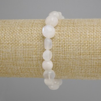 Adularia Bead Bracelet, faceted, diameter 7-9, 5×7, 5-9mm±, length 18cm ± stretch