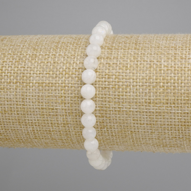 Adularia Bracelet smooth rounds, diameter 6mm ±, length 18cm ± stretch