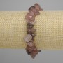 Strawberry Quartz Chip Bracelet, diameter 7-16×5-8, 5mm+-, length 18cm +- stretch