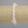 Bracelet Pink Quartz natural stone, unpolished stone, diameter 7-11×7-11mm+-, length 18cm +-, stretch