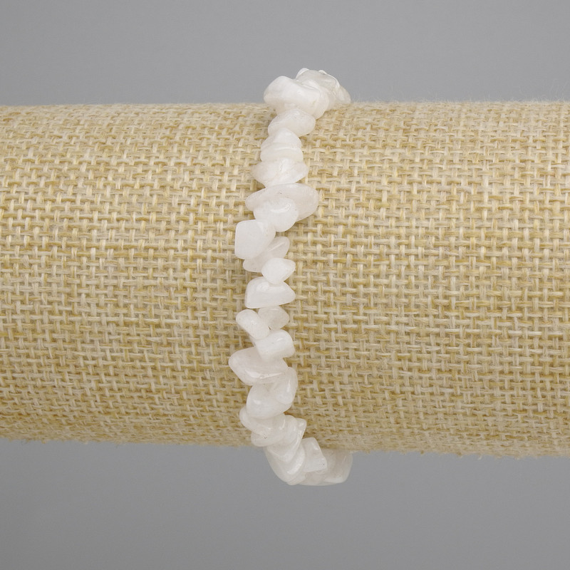 Adularia Chip Bracelet, 7-10 mm diameter, 5×2-5mm±, length 18cm ± stretch