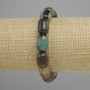 Bracelet Brazilian Agate Barrel, 13.5×10mm ±, length 18cm ± stretch