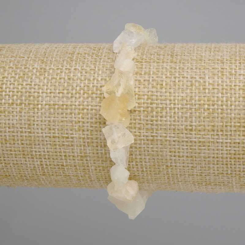 Bracelet Citrine rough stone, diameter 7-13×4-11mm+-, length 18cm +- stretch
