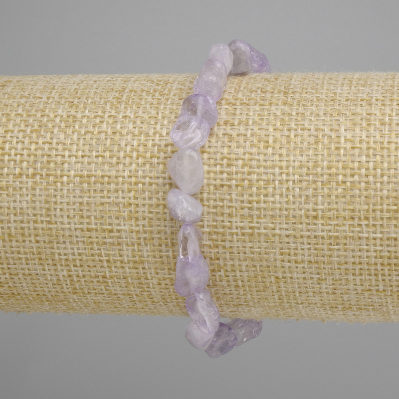 Amethyst faceted bracelet, 6-11×6-7mm diameter, 18cm length +/-, stretch