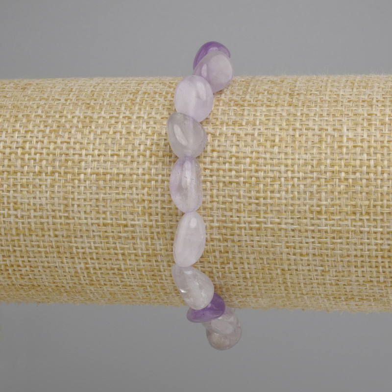 Amethyst faceted bracelet, diameter 9-11×8, 5-9mm+-, length 18cm ± stretch
