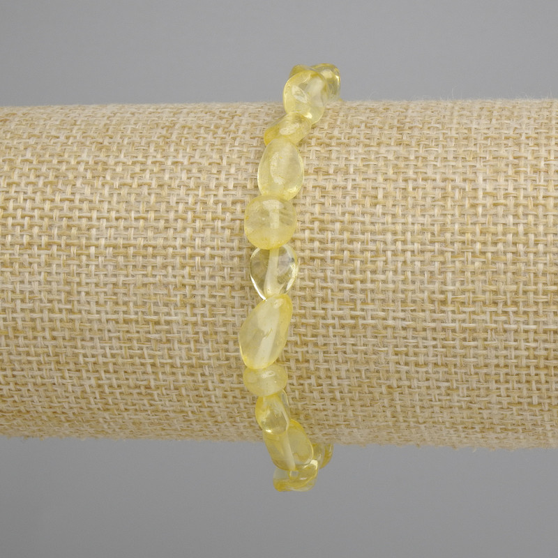 Bracelet Citrine tumblestone, diameter 7-12×7-7, 5mm+-, length 18cm +- stretch