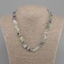 Fluorite Bead Necklace, nugget, diameter 5-12×3-5mm, length 45cm + 5cm extension chain