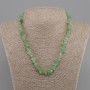 Nephrite Chip Necklace, diameter 7-8, 5x2-6mm±, length 45cm +5cm extender chain