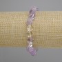 Amethyst faceted bracelet, 7.5-9.8-9mm diameters, length 18cm, stretch