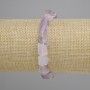 Bracelet Amethyst natural rough stones, diameter 6-10×8-13mm +-, length 18cm + - stretch
