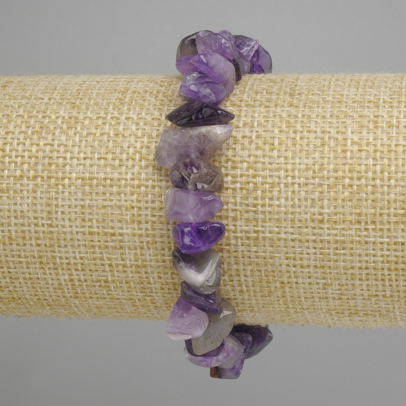 Amethyst chip bracelet, diameter 12-15×7-9, 5mm+-, length 18cm +-, stretch