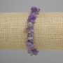 Amethyst chip bracelet, 7-10×2-4 mm fragments, 18 cm length, elastic stretch