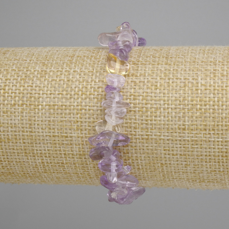 Amethyst Nugget Bracelet, diameter 5-10×2-4mm, length 18cm, stretch