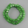 Nephrite Beads Cube 8–9 mm on a Thread, length 39 cm