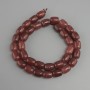 Strawberry Quartz Barrel Beads, 11×9mm, length 38cm