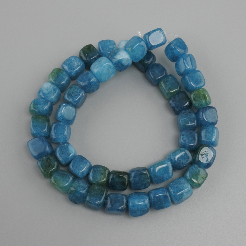 Apatite Cubic Beads, diameter 7–9mm, length 39cm