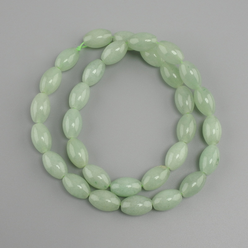 Jadeite Beads Granule, 12.5×8 mm, ±, length 38 cm ±