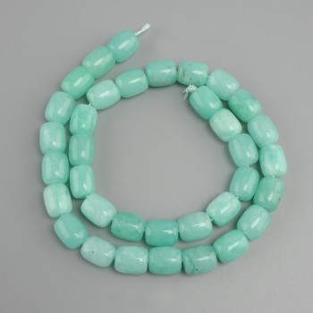 Aquamarine Beads Barillo, 11×10–10.5 mm, 37 cm length