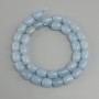 Aquamarine Barilo Beads, diameter 10-10, 5x9mm+-, thread length 37cm+