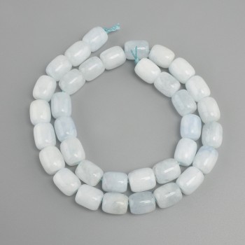 Aquamarine Barrel Beads, diameter 10, 5-11×9mm+-, thread length 38cm+