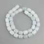 Aquamarine Barrel Beads, diameter 10, 5-11×9mm+-, thread length 38cm+