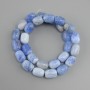 Agate Barilo Beads, 14x10mm, on Thread, 38 cm length