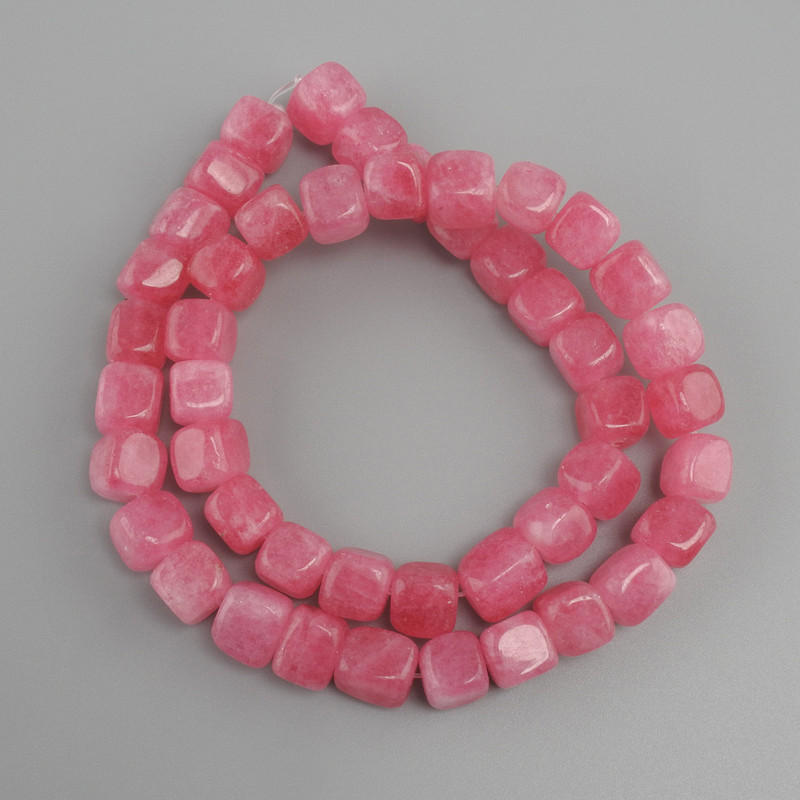 Tourmaline Beads cube shape, 8-9mm diameter, length 38cm