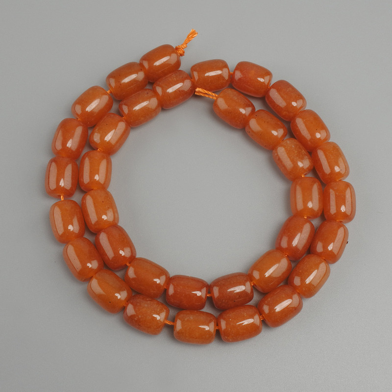 Nephrite Beads Mahjong Barillo, diameter 10.5–11×9mm, length 38cm