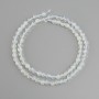 Moonstone Opal Beads Faceted Sphere 4mm Diameter, Thread 37cm