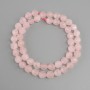 Pink Quartz Beads Faceted, 8x7mm, 38cm long