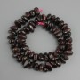 Garnet faceted beads, 6–8×9.5–12 mm, length 39 cm