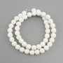 Lava Beads Smooth Round 8mm, Threaded 38cm