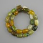 Agate Barrel Beads, diameter 14×10mm, length 39cm on thread