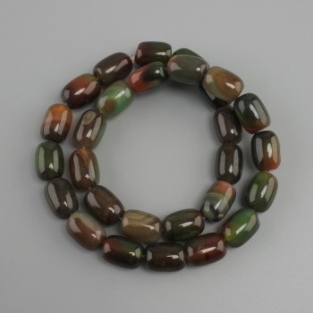 Agate Barillo Beads, 14x10mm approx, 39cm length on thread