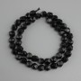 Beads Black Onyx Faceted, 7x7mm, length 36cm