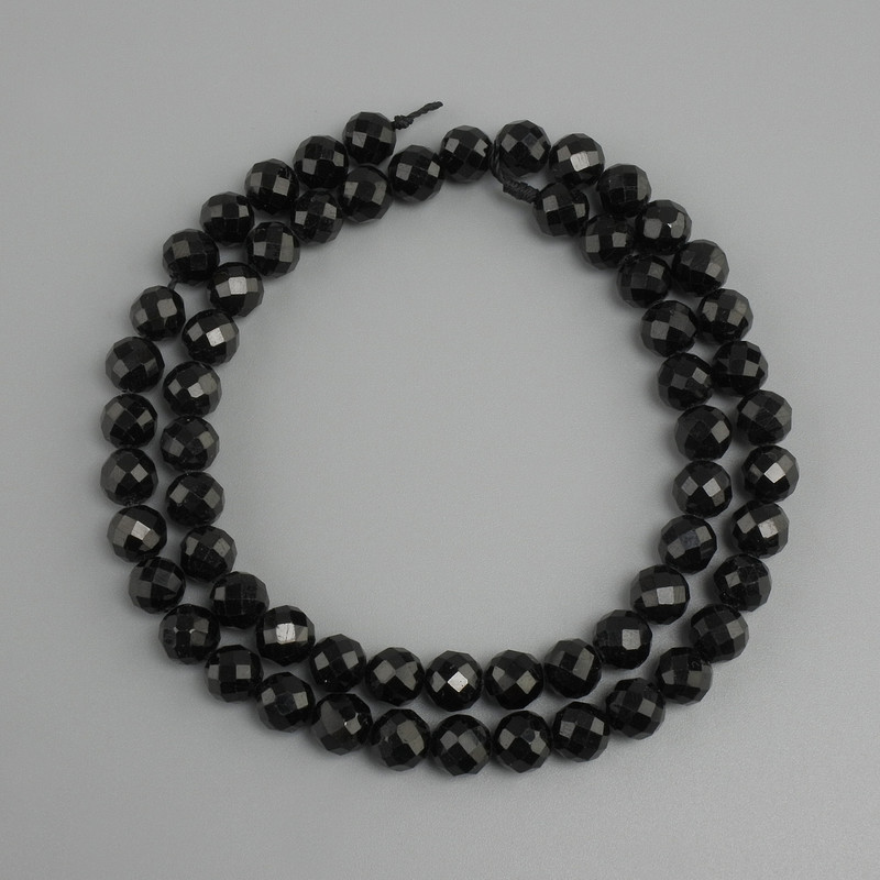 Tourmaline Beads, Faceted Round 6mm, Length 38cm