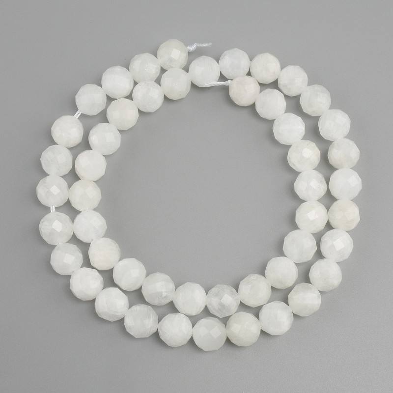 Adularia Faceted Beads 8mm on Thread, 39cm+ length