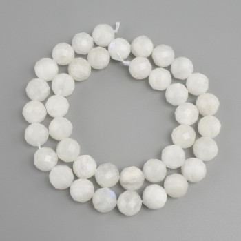 Adularia Beads faceted round bead 10mm diameter, thread length 38cm