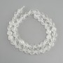 Mountain Crystal Beads multi-faceted, 8.5x8mm+-, thread length 37cm+-
