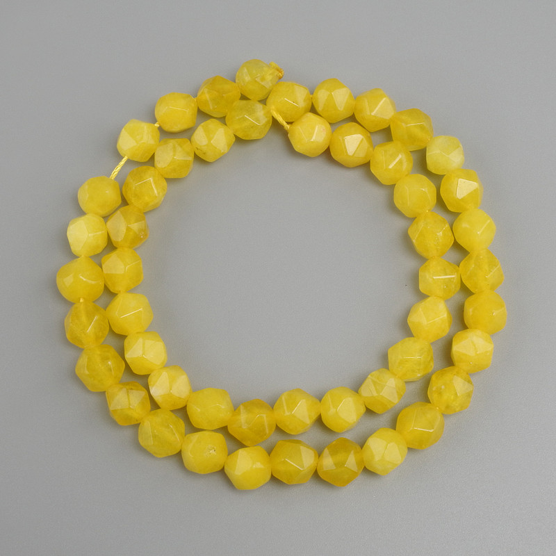 Citrine Beads - Faceted, 8x7mm, length 37cm