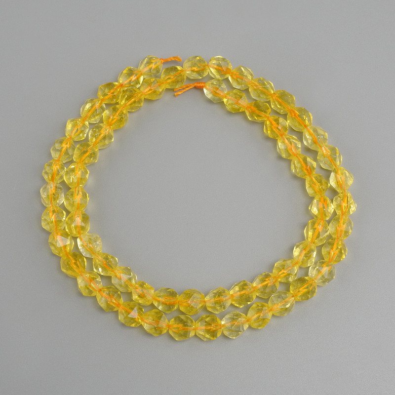 Citrine Beads multifaceted 6x5mm, length 36cm