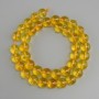 Citrine Beads smooth round 10mm diameter, length 38cm