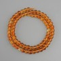 Citrine Beads Smooth Round 6mm, on Thread 37cm